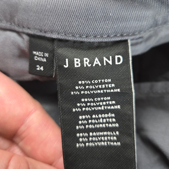 J Brand Clara Pants Volcanic Ash Gray Slim Cropped Taper Trousers Size 24 - Picture 7 of 9